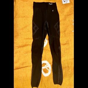 SMARTWOOL merino wool base layer leggings, black, size small